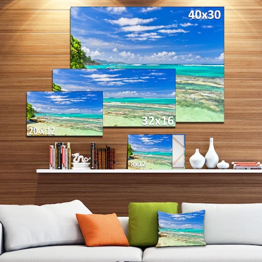 Designart - Tranquil Seychelles Tropical Beach